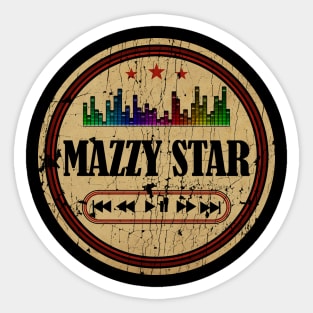 Graphic Mazzy Star Name Retro Distressed Cassette Tape Vintage Sticker